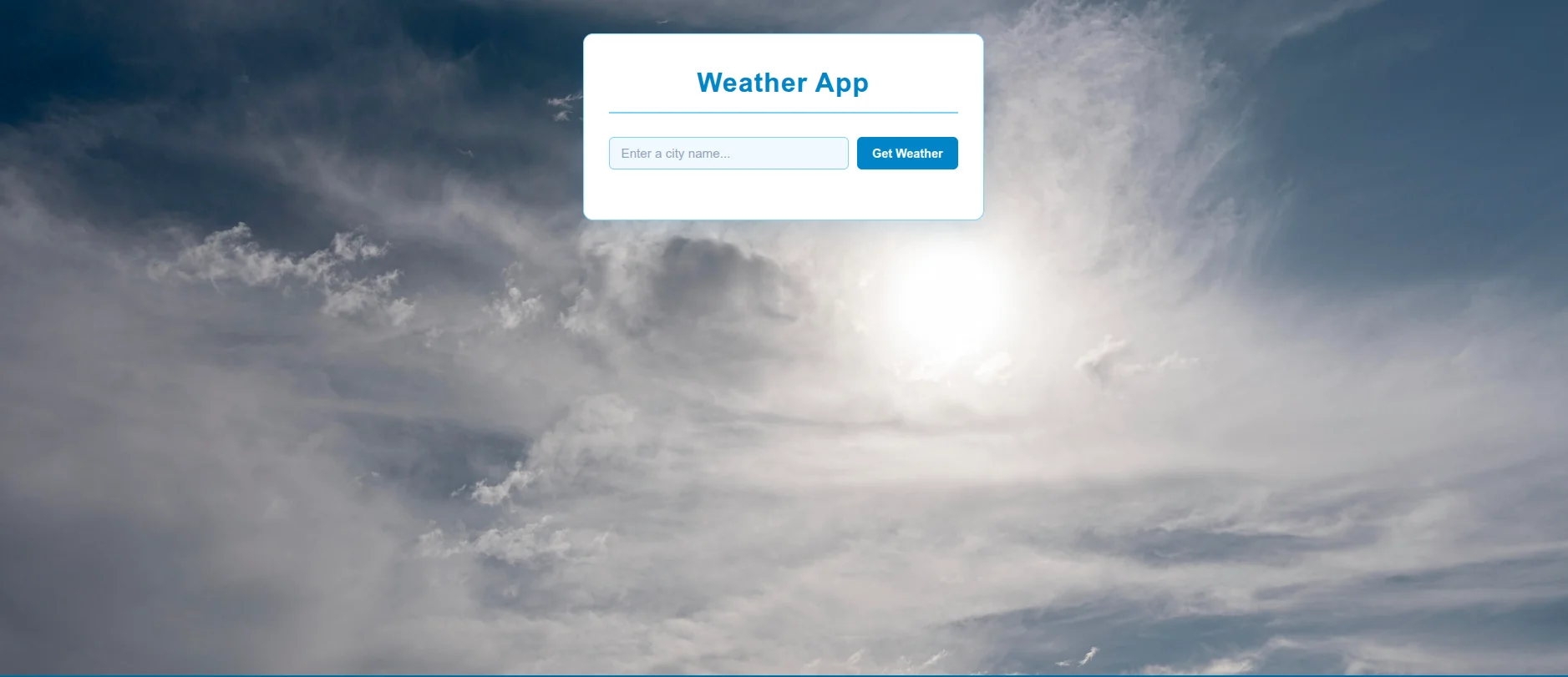 Picture of My Weather App